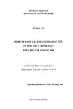 định tội danh các tội xâm phạm sở hữu có tính chất chiếm đoạt theo bộ luật hình sự 1999