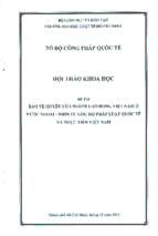 Bảo vệ quyền của người lao động việt nam ở nước ngoài   nhìn từ góc độ pháp luật quốc tế và thực tiễn việt nam