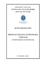 Pháp luật về quảng cáo thương mại ở việt nam