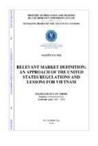 Relevant market definition an approach of the united states regulations and lessons for vietnam