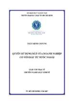 Quyền sử dụng đất của doanh nghiệp có vốn đầu tư nước ngoài