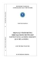 Pháp luật về bồi thương thiệt hại trong trường hợp người sử dụng lao động chấm dứt quan hệ lao động