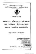 Pháp luật về đánh giá tác động môi trường ở việt nam   thực trạng và hướng hoàn thiện