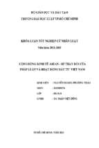 Cộng đồng kinh tế asean   sự thay đổi pháp luật và hoạt động đầu tư của việt nam