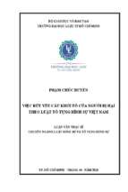 Việc rút yêu cầu khởi tố của ngời bị hại theo luật tố tụng hình sự việt nam