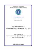 Hội thẩm nhân dân trong luật tố tụng hình sự việt nam