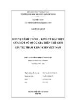 đơn vị hành chính   kinh tế đặc biệt của một số quốc gia trên thế giới giá trị tham khảo cho việt nam