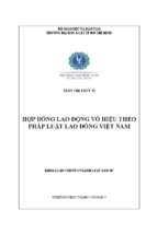 Hợp đồng lao động vô hiệu theo pháp luật việt nam