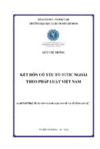 Kết hôn có yếu tố nước ngoài theo pháp luật việt nam