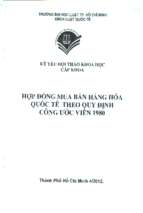 Hợp đồng mua bán hàng hóa quốc tế theo quy định công ước viên 1980