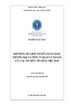 Hợp đồng mua bán nợ giữa ngân hàng thương mại và công ty quản lý tài sản của các tổ chức tín dụng việt nam