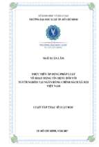 Thực tiễn áp dụng pháp luật về hoạt động tín dụng đối với người nghèo tại ngân hàng chính sách xã hội việt nam