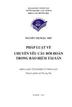 Pháp luật về chuyển yêu cầu bồi hoàn trong bảo hiểm tài sản