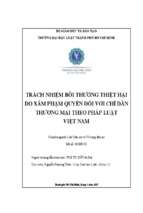 Trách nhiệm bồi thường thiệt hại do xâm phạm quyền đối với chỉ dẫn thương mại theo pháp luật việt nam