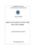 Pháp luật về quản lý nước thải khu công nghiệp