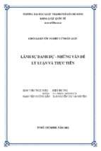 Lãnh sự danh dự   những vấn đề lý luận và thực tiễn