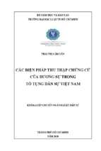 Các biện pháp thu thập chứng cứ của đương sự trong tố tụng dân sự việt nam