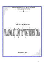 Trao đổi bộ luật tố tụng hình sự 2015  kỷ yếu hội thảo  trường đại học luật tp.hồ chí minh. khoa luật hình sự .   tp. hồ chí minh, 2015.   57tr.