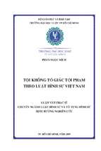 Tội không tố giác tội phạm theo luật hình sự việt nam