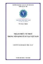 Thách thức về thuế trong nền kinh tế số tại việt nam