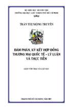 đàm phán, ký kết hợp đồng thương mại quốc tế   lý luận và thực tiễn