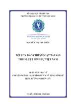 Tội lừa đảo chiếm đoạt tài sản theo luật hình sự việt nam