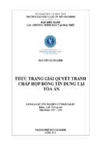 Thực trạng giải quyết tranh chấp hợp đồng tín dụng tại tòa án