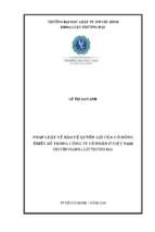 Pháp luật về bảo vệ quyền lợi của cổ đông thiểu số trong công ty cổ phần ở việt nam