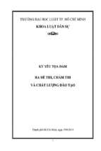 Ra đề thi, chấm thi và chất lượng đào tạo