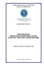 Thành viên độc lập hội đồng quản trị trong công ty cổ phần tại việt nam   thực trạng và hướng hoán thiện
