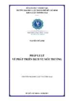 Pháp luật về phát triển dịch vụ môi trường