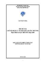 Chế độ pháp lý về nhượng quyền thương mại theo luật thương mại 2005