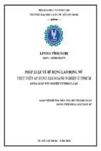 Pháp luật về sử dụng lao động nữ   thực tiễn áp dụng tại doanh nghiệp ở tp. hcm