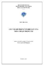 Các vấn đề pháp lí về hiệu lực của thỏa thuận trọng tài