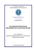 Bảo lãnh thế chấp tài sản bảo đảm khoản vay tại các tổ chức tín dụng