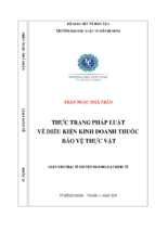 Thực trạng pháp luật về điều kiện kinh doanh thuốc bảo vệ thực vật