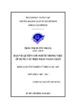 Bảo vệ quyền con người trong việc áp dụng các biện pháp ngăn chặn