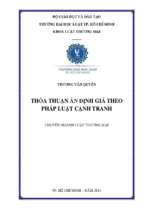 Thỏa thuận ấn định giá theo pháp luật cạnh tranh