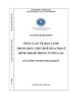 Pháp luật về bảo lãnh trong bán, cho thuê mua nhà ở hình thành trong tương lai