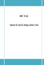 Phân tích thiết kế hệ thống   quản lý tuyển dụng nhân viên