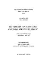 Bảo vệ quyền con người của bị cáo trong xét xử vụ án hình sự