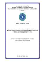 đối tượng của nhượng quyền thương mại theo pháp luật việt nam