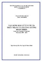 Vận động bầu cử ở nước ta   thực trạng và phương hướng hoàn thiện