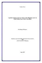 Legislative implementation by vietnam of its obligations under the united nations drug control conventions