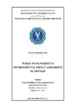 Public involvement in enviromental impact assessment in vietnam