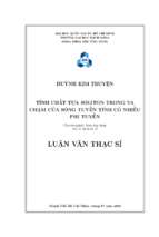 Tính chất tựa soliton trong va chạm của sóng tuyến tính có nhiễu phi tuyến 