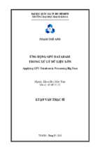 Applying gpu database in processing big data