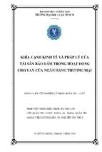 Khía cạnh kinh tế và pháp lý của tài sản bảo đảm trong hoạt động cho vay của ngân hàng thương mại