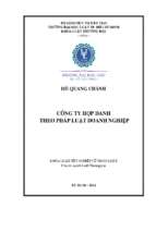 Công ty hợp danh theo pháp luật doanh nghiệp