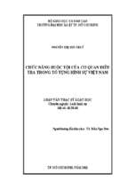 Chức năng buộc tội của cơ quan điều tra trong tố tụng hình sự việt nam